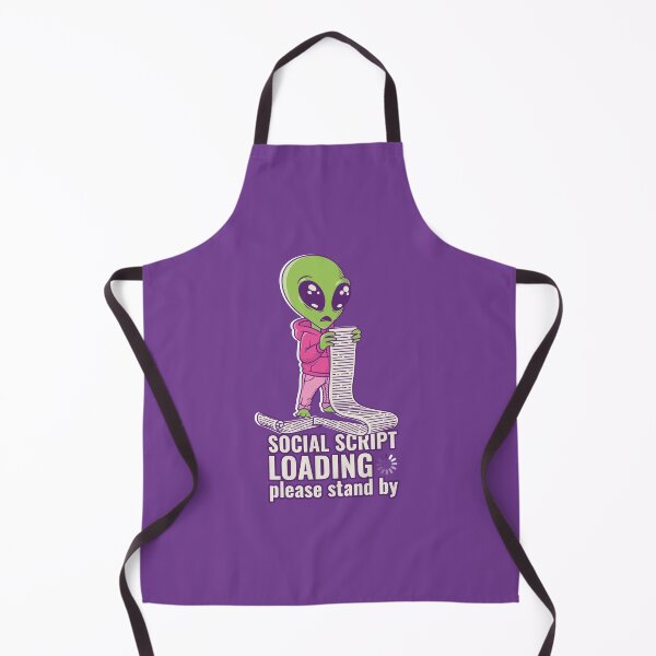 Item preview, Social Script Loading – Autistic Humor Alien designed and sold by boozkova-vorona.