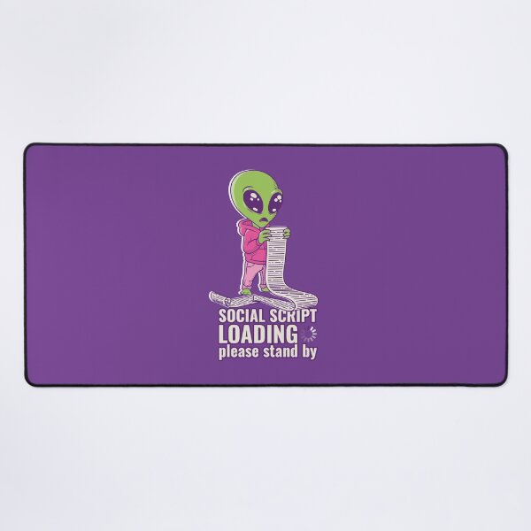 Item preview, Social Script Loading – Autistic Humor Alien designed and sold by boozkova-vorona.