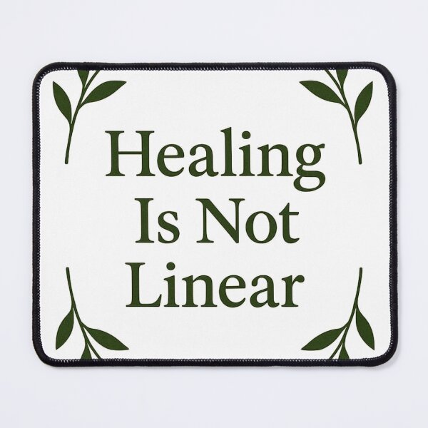 Item preview, Healing Is Not Linear – Mental Health Botanical Quote designed and sold by designwiss.