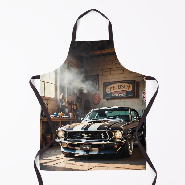 Item preview, Classic Muscle Car in Retro Garage – Vintage Car Art Print designed and sold by Artistic canvas store.