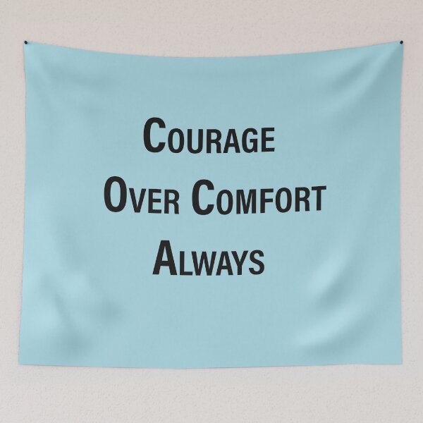 Item preview, Courage Over Comfort, Always – Bold Mindset Quote Design designed and sold by ArtNestVerse.