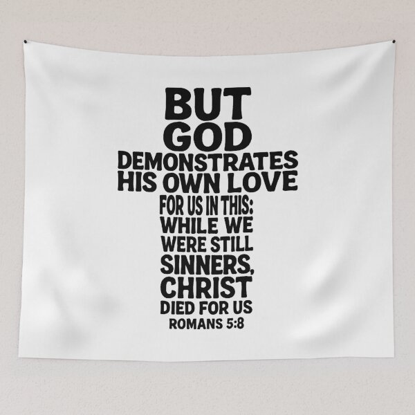 Item preview, Romans 5:8 Christ Died For Us designed and sold by plushism.