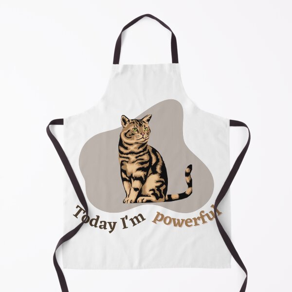 Aperçu de l'œuvre Powerful Cat Energy – Motivational Design – Today i'm powerful créée et vendue par designwiss.