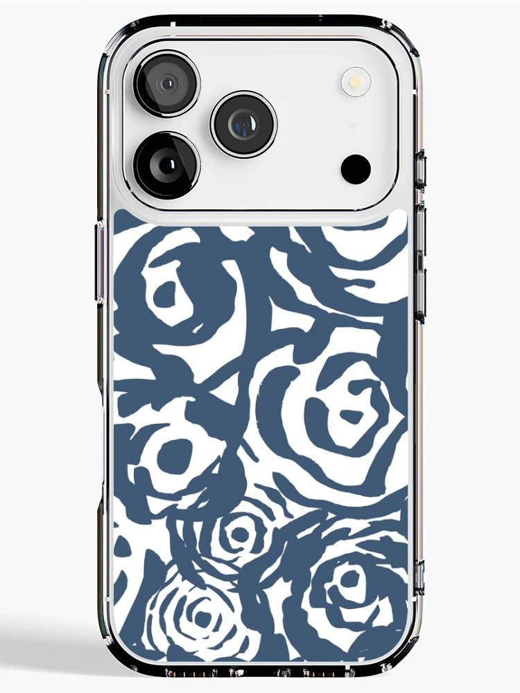 Thumbnail 1 of 5, iPhone Case, Navy Flower Bundle designed and sold by MathisDesigns.