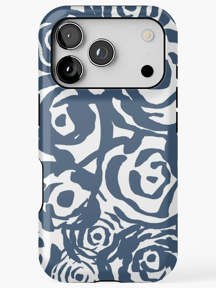 Thumbnail 1 of 4, iPhone Case, Navy Flower Bundle designed and sold by MathisDesigns.