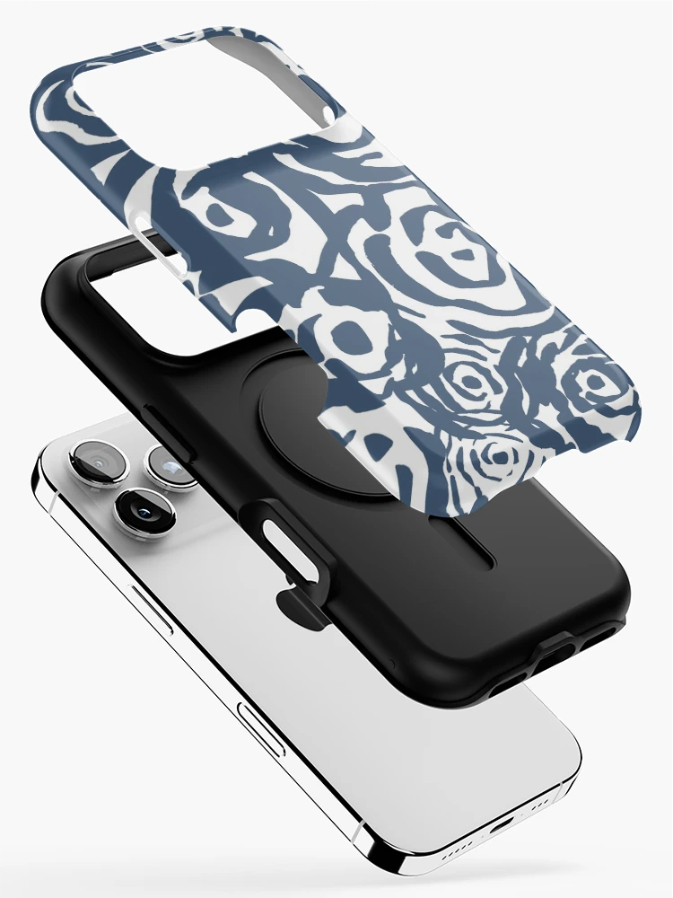 Thumbnail 2 of 4, iPhone Case, Navy Flower Bundle designed and sold by MathisDesigns.