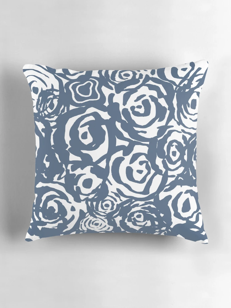 Thumbnail 3 of 4, Pillow, Navy Flower Bundle designed and sold by MathisDesigns.