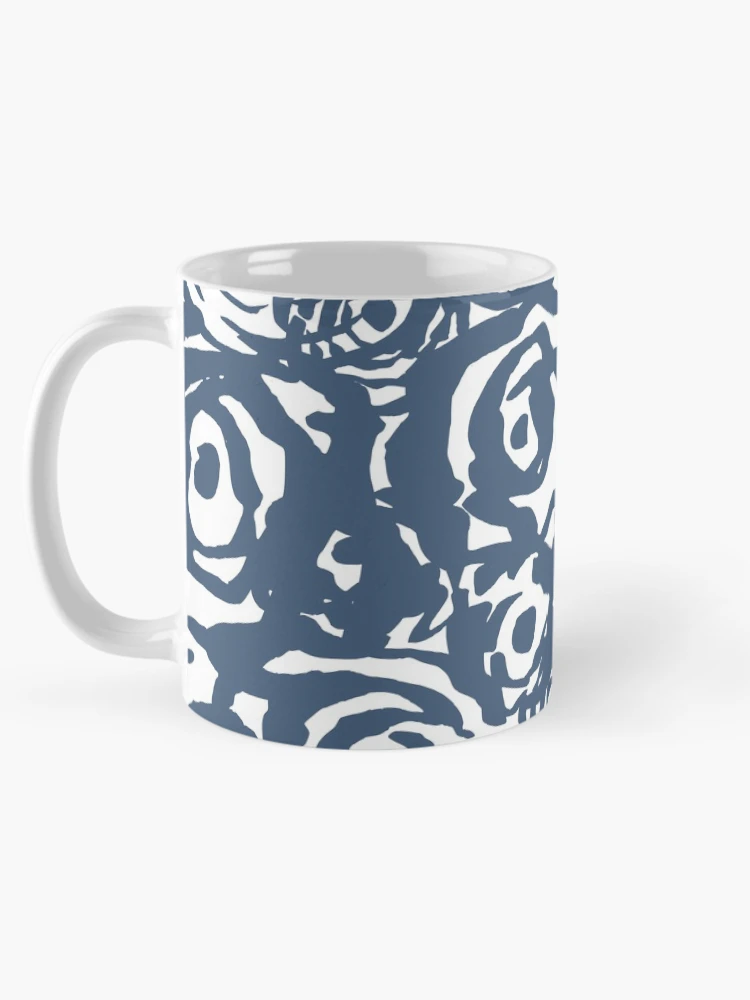 Thumbnail 5 of 6, Coffee Mug, Navy Flower Bundle designed and sold by MathisDesigns.