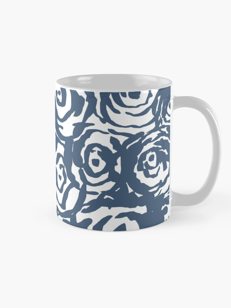 Thumbnail 3 of 6, Coffee Mug, Navy Flower Bundle designed and sold by MathisDesigns.
