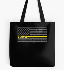 Iowa Police Dispatcher Shirt Thin Gold Line Shirt Tote Bag