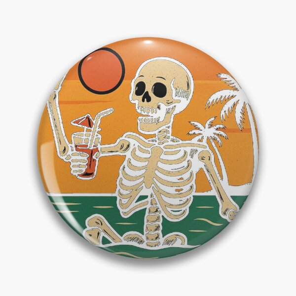 Item preview, Stay Chill Skeleton – Funny Retro Beach Vibes  designed and sold by designwiss.