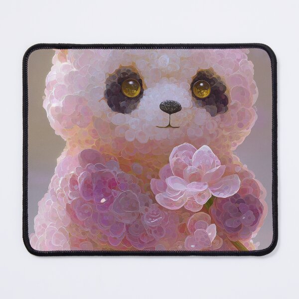 Item preview, Glowing Pastel Pink Petal Panda – Digital Fantasy Art designed and sold by PrettyB888.