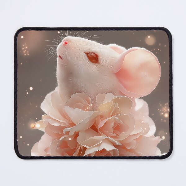 Item preview, Glowing Pastel Pink Petal Mouse – Digital Fantasy Illustration designed and sold by PrettyB888.