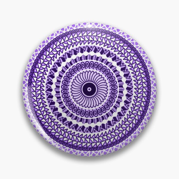 Item preview, Violet ornate Indian Flower of Life traditional ethnic sacred geometry mandala designed and sold by DivineMandala.