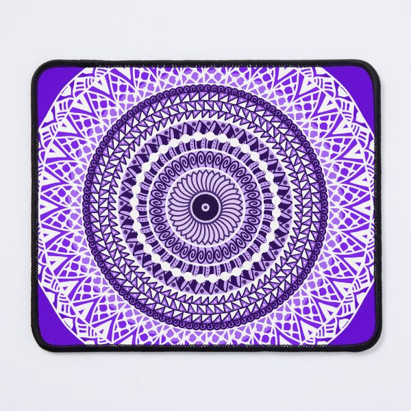 Item preview, Violet ornate Indian Flower of Life traditional ethnic sacred geometry mandala designed and sold by DivineMandala.