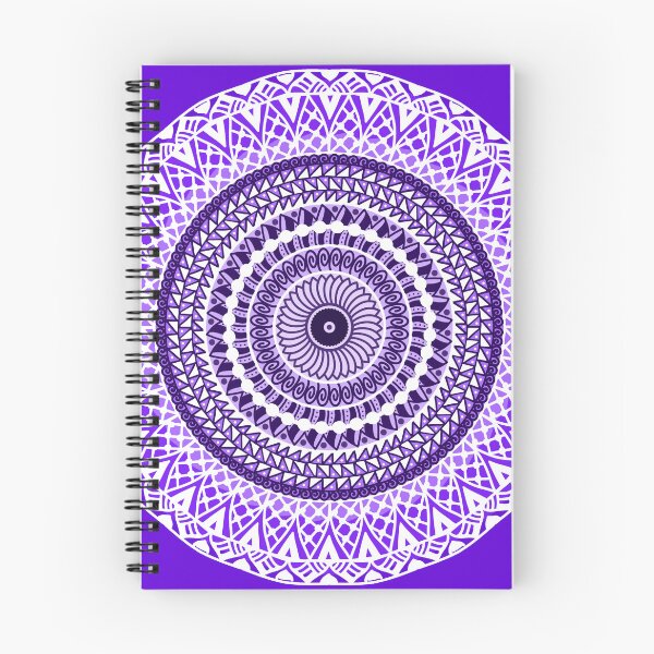 Item preview, Violet ornate Indian Flower of Life traditional ethnic sacred geometry mandala designed and sold by DivineMandala.