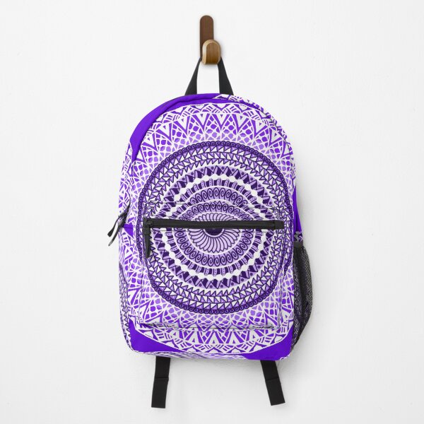 Item preview, Violet ornate Indian Flower of Life traditional ethnic sacred geometry mandala designed and sold by DivineMandala.