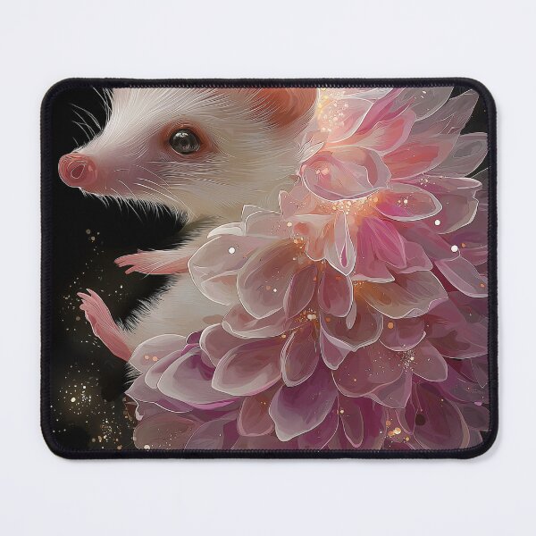 Item preview, Glowing Pastel Pink Petal Hedgehog – Digital Fantasy Art designed and sold by PrettyB888.