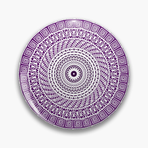 Item preview, Purple violet traditional ethnic mandala inspired beautiful sacred geometry  intricate yoga meditation sacred geometry  designed and sold by DivineMandala.