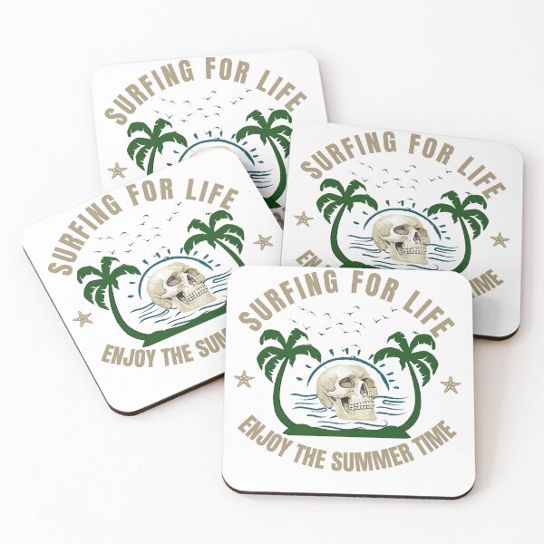 Item preview, Surf Till Death Skull T-Shirt .Tropical Vintage Summer Beach Vibes designed and sold by designwiss.
