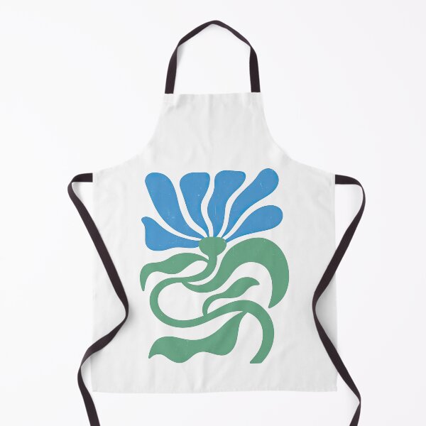 Item preview, Abstract Botanical Design with Blue Petals and Green Stems designed and sold by ArtfulWeave.