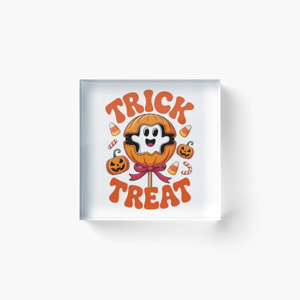 Item preview, Trick or Treat Ghost – Cute Retro Halloween Candy Design designed and sold by Taans-Creation.