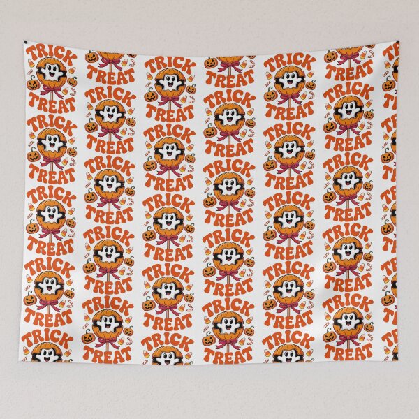 Item preview, Trick or Treat Ghost – Cute Retro Halloween Candy Design designed and sold by Taans-Creation.