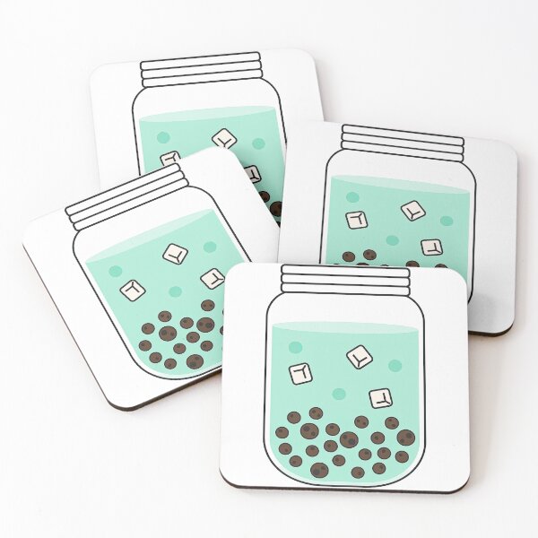 Item preview, Cute Bubble Tea with Ice Cubes and Tapioca Pearls designed and sold by ArtfulWeave.