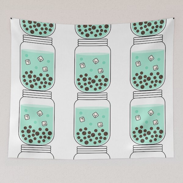 Item preview, Cute Bubble Tea with Ice Cubes and Tapioca Pearls designed and sold by ArtfulWeave.