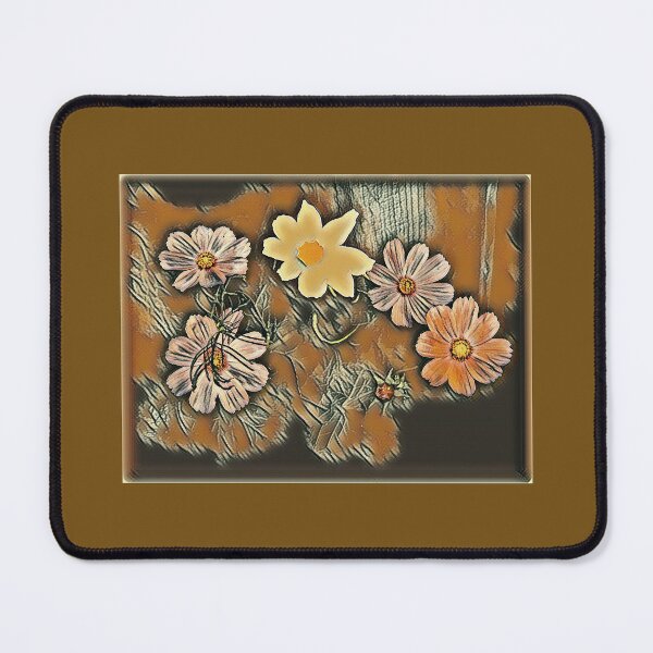 Item preview, 5 Cosmos Flowers Blossoms Photo with art effects designed and sold by DianeBP.