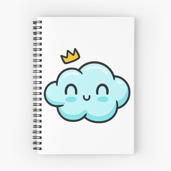 Item preview, Kawaii Smiling Cloud with Crown Illustration designed and sold by ArtfulWeave.