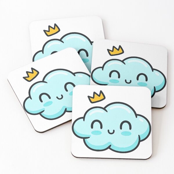 Item preview, Kawaii Smiling Cloud with Crown Illustration designed and sold by ArtfulWeave.