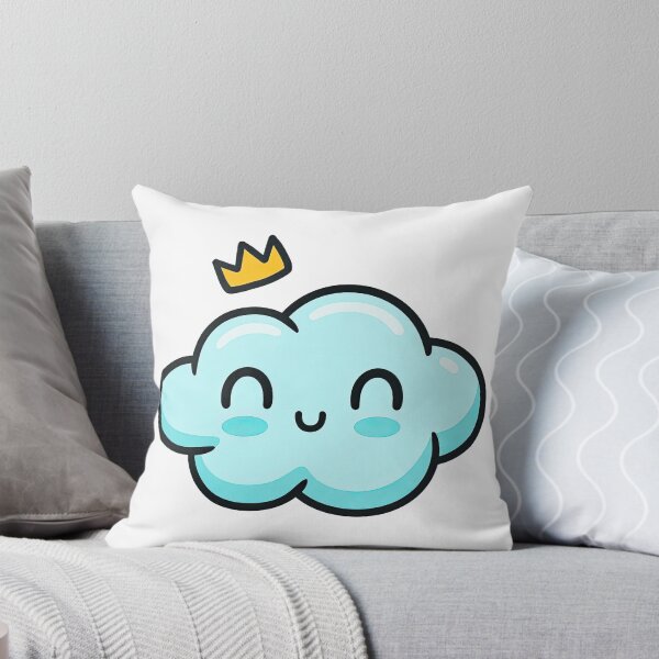 Item preview, Kawaii Smiling Cloud with Crown Illustration designed and sold by ArtfulWeave.