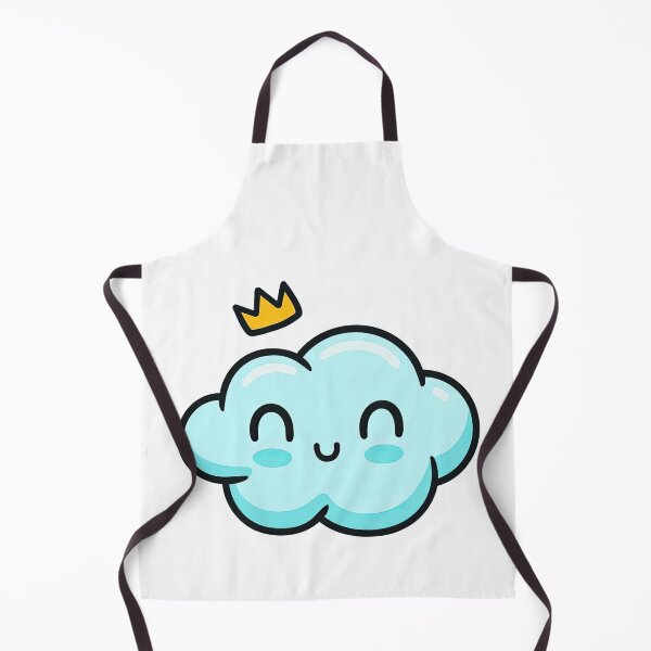 Item preview, Kawaii Smiling Cloud with Crown Illustration designed and sold by ArtfulWeave.
