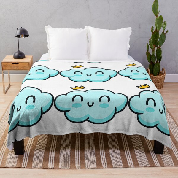 Item preview, Kawaii Smiling Cloud with Crown Illustration designed and sold by ArtfulWeave.