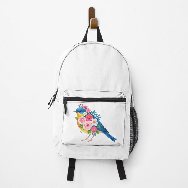 Item preview, Floral Bird Illustration with Colorful Flowers designed and sold by ArtfulWeave.
