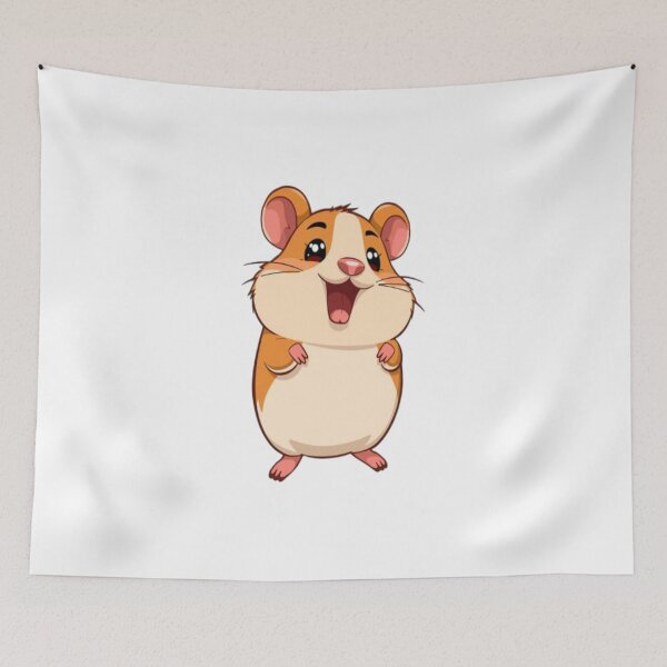 Item preview, Adorable Cartoon Hamster Character Design designed and sold by Om-Namo Store .