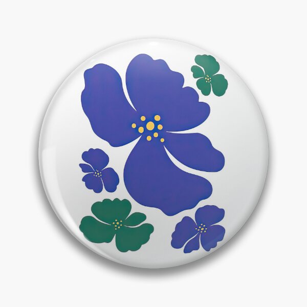 Item preview, Bold Blue and Green Abstract Flower Cluster designed and sold by ArtfulWeave.