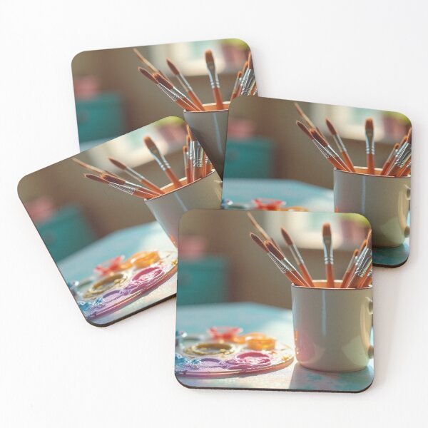 Item preview, Creative Workspace with Paintbrushes designed and sold by Dzigndada.