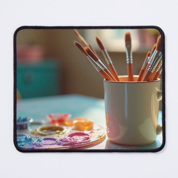 Item preview, Creative Workspace with Paintbrushes designed and sold by Dzigndada.