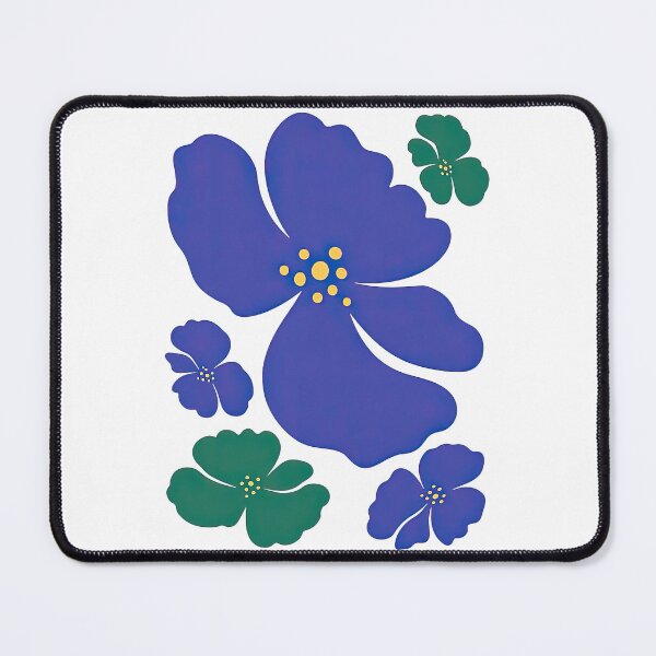 Item preview, Bold Blue and Green Abstract Flower Cluster designed and sold by ArtfulWeave.