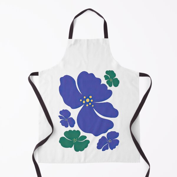 Item preview, Bold Blue and Green Abstract Flower Cluster designed and sold by ArtfulWeave.