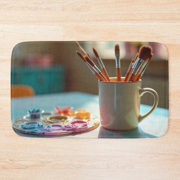 Item preview, Creative Workspace with Paintbrushes designed and sold by Dzigndada.
