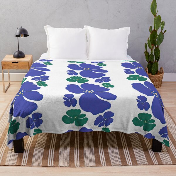 Item preview, Bold Blue and Green Abstract Flower Cluster designed and sold by ArtfulWeave.
