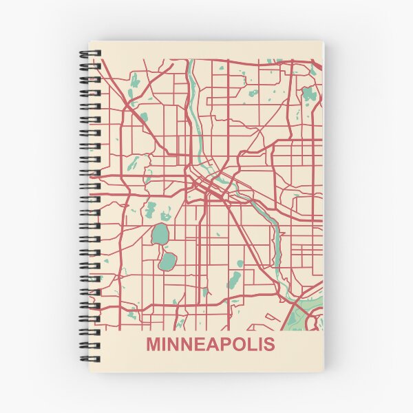 Item preview, Modern Minneapolis Map designed and sold by MapsByLeo.
