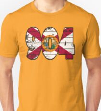 LOVE THAT 904 LIFE - YOUR FAVORITE AREA CODE WITH A HEAVY WOOD OVERLAY DISTRESS Unisex T-Shirt