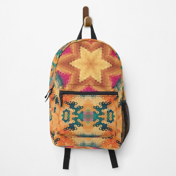 Item preview, Hex Mandala Orange Blue and Pink designed and sold by WormholeOrbital.