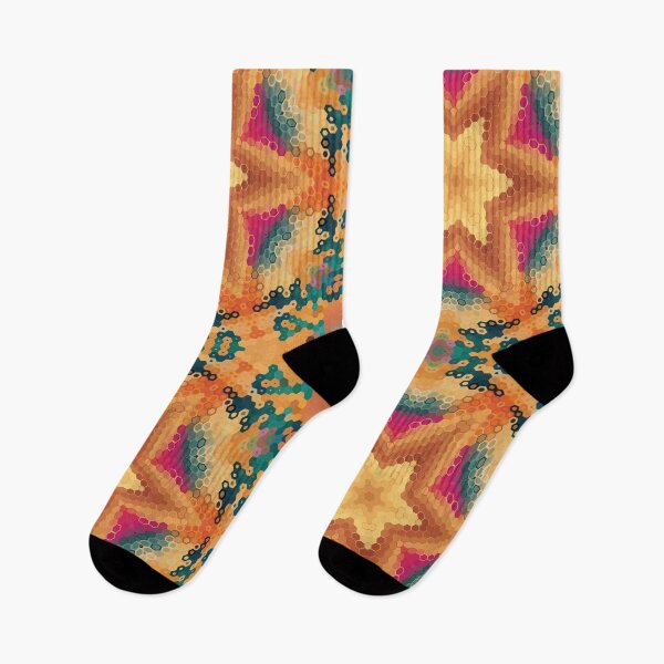 Item preview, Hex Mandala Orange Blue and Pink designed and sold by WormholeOrbital.