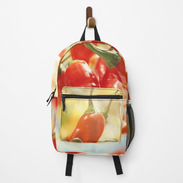 Item preview, Hanging red and orange chili peppers with blurred background, AI generated designed and sold by dvoevnore.