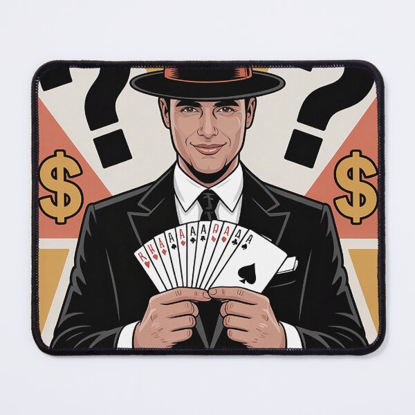 Item preview, Tricky Business Scam Awareness Vintage Poster designed and sold by KARTICK DUTTA.